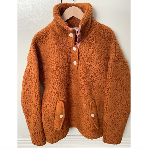 New J.Crew Snap Collar Polartec Sherpa - Picture 5 of 7